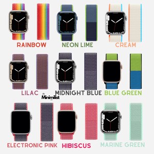 Sport-Klettverschluss-Nylon-Apple-Watch-Armband Serie 9, 8, 7, 6, 5, 4, 3, 2, 1 ULTRA, 38MM, 40MM, 41MM, 42MM, 44MM, 45MM, 49MM iWatch Band Männer Frauen Bild 7