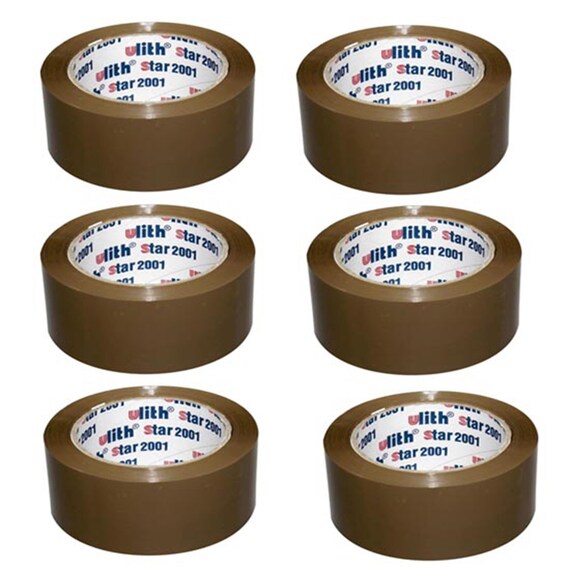 6x Packband Klebeband 50mm x 66m Baun Paketband Paketklebeband