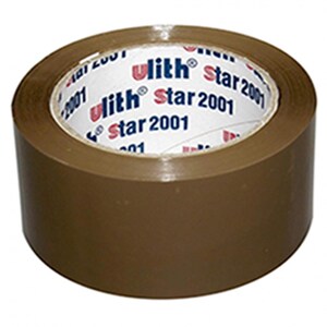 May include: A brown roll of packing tape with the text "Ulith Star 2001" printed on the label.