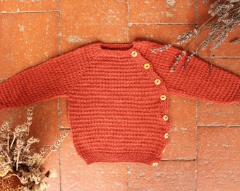 Noa wool sweater-jacket for baby