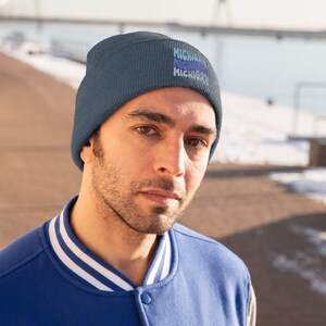 Gorro de punto Michigan, sombrero de invierno, gorro estatal, sombrero de Michigan