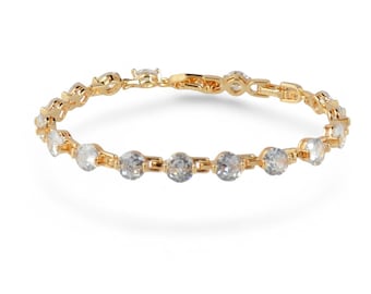 18k gold plated bracelet, Fashionable 18k Gold Plated Women's Bracelet, Jewelry gift, 18k gold bracelet, Birthday gift idea for Mom