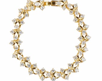 Pulsera chapada en oro de 18 quilates, elegante pulsera chapada en oro de 18 quilates para mujer, pulsera para mujer, joyería para mujer, regalo de cumpleaños para mamá, idea de regalo para mamá