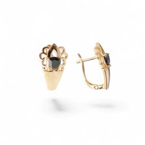 Tiny 18k Gold Stud Earrings | Simple Gold Earrings for Daily Wear | Classic Gold Color Earrings for Women | Jewelry Gift Idea