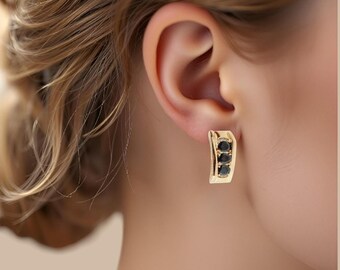 18k gold plating earrings, 18k Gold Earrings, Elegant Gold Earrings to Elevate Your Look, Perfect Gift for Fashion Lovers, Zircon earrings