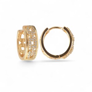 Gold plated earrings, 18K Gold earrings, Luxe 18K Gold Filled Hoop Earrings – Radiant Shine & Durable Design for Effortless Elegance