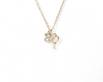 18K Gold Necklace with Minimalist Pendant Elegant 18K Gold Chain Necklace – Gift for Her Tiny Charm