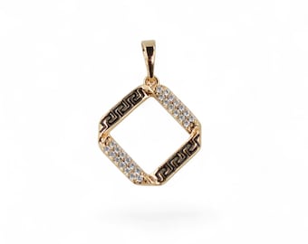 18k gold plated pendant, Zirconia pendant, 18k gold pendant, Minimalist pendant, Gold-plated pendant, Pendant for girls, Small gift