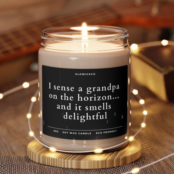 New Grandpa Candle, Baby Announcement, Pregnancy Reveal, Gifts for Grandfather, Funny Grandpa Nonno Lolo Gramps Papa Pop Pop Candle