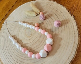 “Pink&White” nursing and carrying necklace