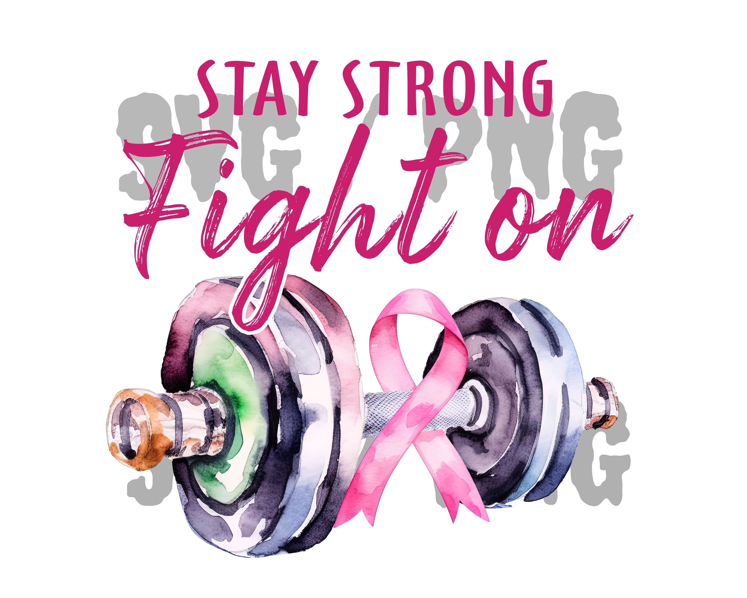 Strong Cancer Ribon Stay Strong Fight on Svg, Breast Cancer Awareness SVG, Cancer SVG ...