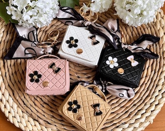 Mini Faux Leather Purse Keychain: Coin Holder Bag Charm