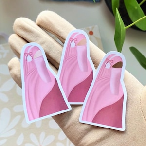 Sticker niqabi rose coquette avec noeud - plusieurs couleurs de peau