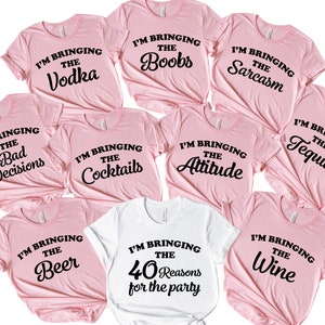 I&#39;m Bringing 40th 50th 60th Reasons To The Party Tee, Birthday Party Shirts, 50th Birthday, Funny Birthday Group Shirts,Birthday Group Tees
