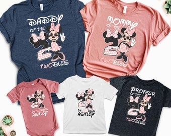 I&#39;m Twodles Minnie Birthday Shirt, Girls Funny  Shirt, Customized Kids Shirt, Personalized Birthday Shirt, Birthday girl shirt, Family bday