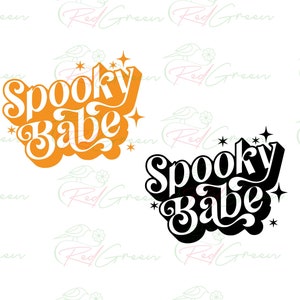 Retro Spooky Babe SVG, Vintage Halloween, Girls Halloween, Spooky Babe Hoodies, Vintage Halloween Gift
