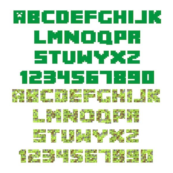 Green Pixel Font SVG, Game Letters , Pixel Letters, Cutting Cricut Alphabet , Instant Download Game Svg - Crafting Game SVG