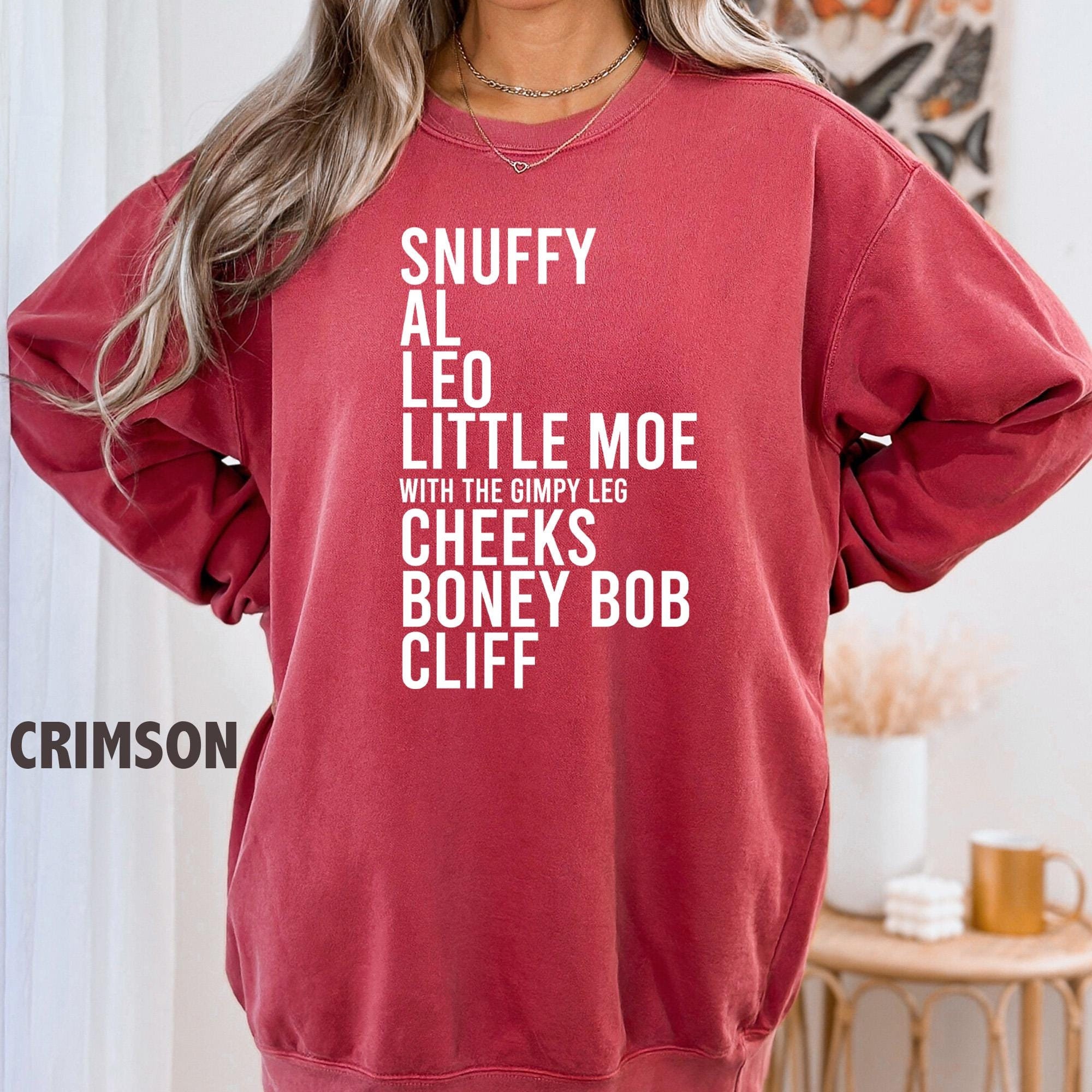 Comfort Colors® Snuffy Al Leo Boney Bob Home Alone tee Inspired Quote Christmas Tee, Kevin Hoodie, Smooching with Everybody Gimpy Leg
