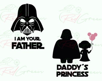 Star Wars vader-dochter SVG PNG: Daddy's Princess-set