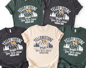 Custom Yellowstone National Park Shirt: Family Vacation Tee