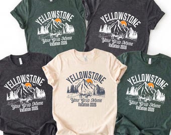 Personalized Yellowstone Family Trip Shirt: Custom Vacation Tee