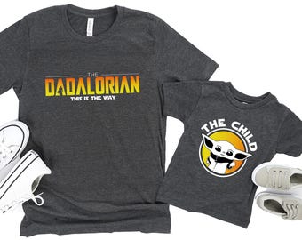 Dadalorian And Child Father's Day Gift, Dad And Baby Matching Set, Personalized Dad And Son, First Time Dad Shirt, Newborn Baby Bodysuit