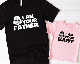 Father and Baby Matching T-Shirts, Sci-Fi Inspired Dad and Me Shirts