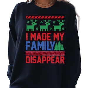 Retro Christmas Movie T-shirt: Home Alone &#39;I Made My Family Disappear&#39;