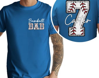 Custom Baseball Dad Shirt: Personalized Baseball Season Tee