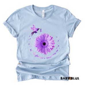 Alzheimer's Awareness T-Shirt: Purple Ribbon Support Gift