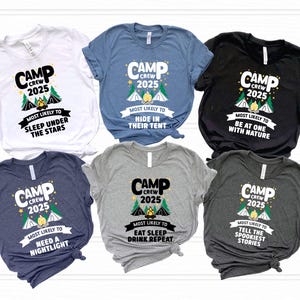 Most Likely To Camping Shirt, Funny Camping Quotes Sweatshirt, Personalized Family Camping Trip, Matching Travel Tshirt Custom Camp Crew Tee
