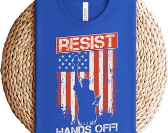 Resist Anti Trump T-Shirt: US Flag, Feminist, Liberal