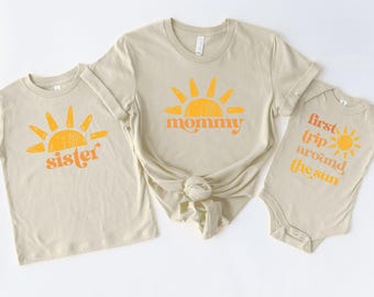 First Trip Around The Sun Birthday Shirt: Matching Family Outfit