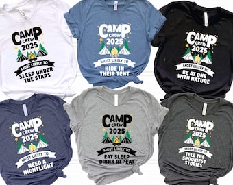 Funny Camping Trip Shirt: Personalized Camp Crew Tee