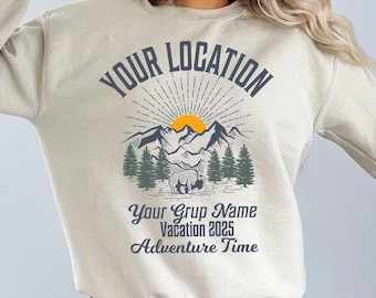 Custom Mountain Vacation Shirt: Personalized Family Camping Trip