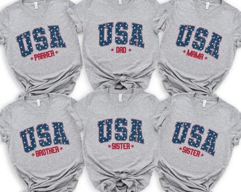 Custom 4th of July Family Shirts: Matching Patriotic USA Tees