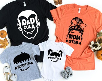 Momster Dadcula Halloween Matching Shirts: Funny Couples Costume