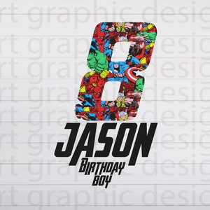 Superhero Birthday PNG, Birthday boy png | PERSONALIZE | Tee Designs | Toddler, Youth, Adult Sizes | Birthday party