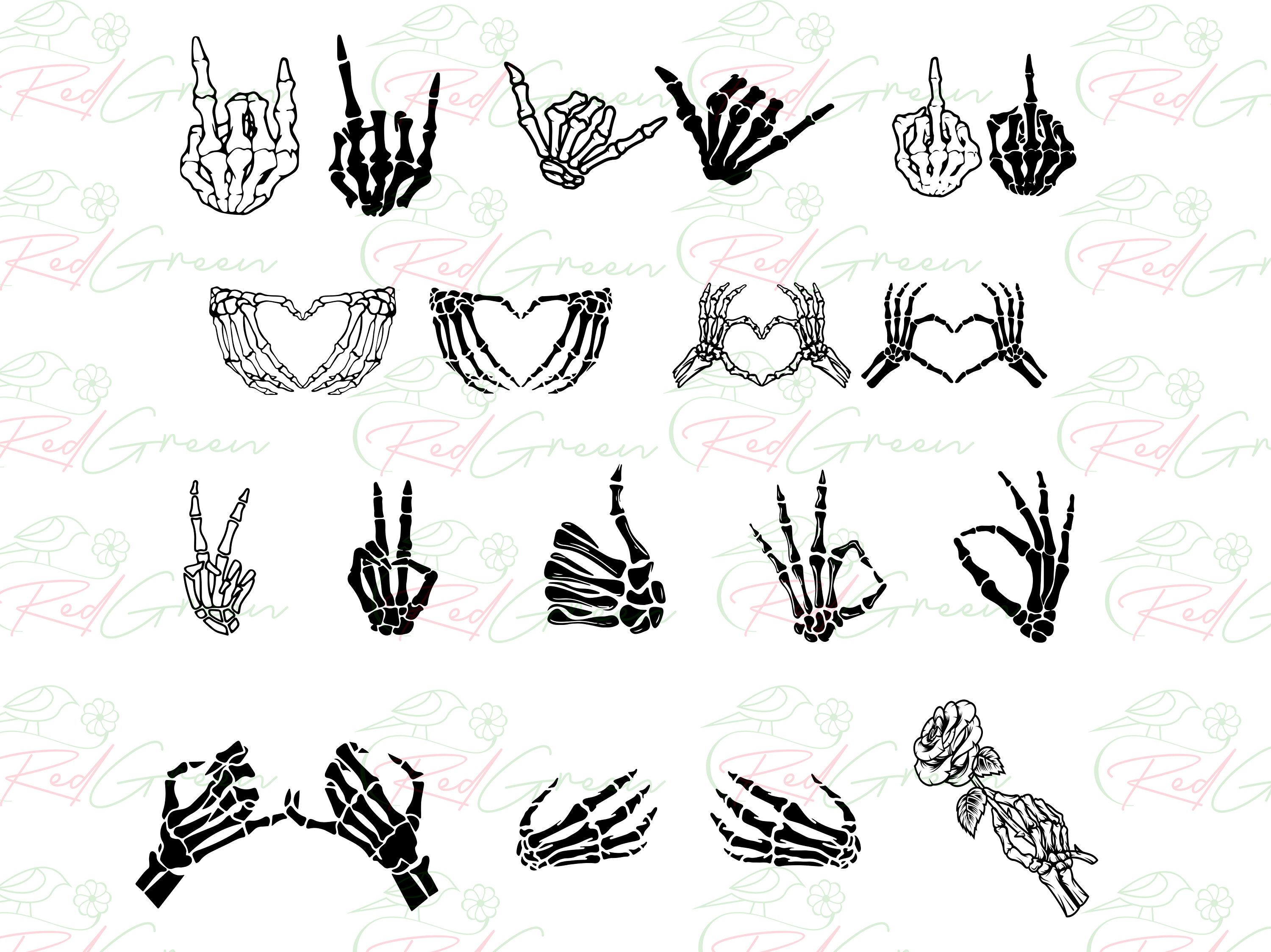 Skeleton Hands SVG, PNG, EPS Graphic by LunaDesign · Creative Fabrica
