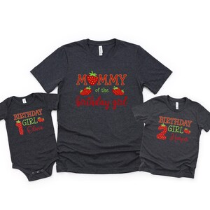 Custom Strawberry Birthday Shirt: Family Matching Party Tee image 4