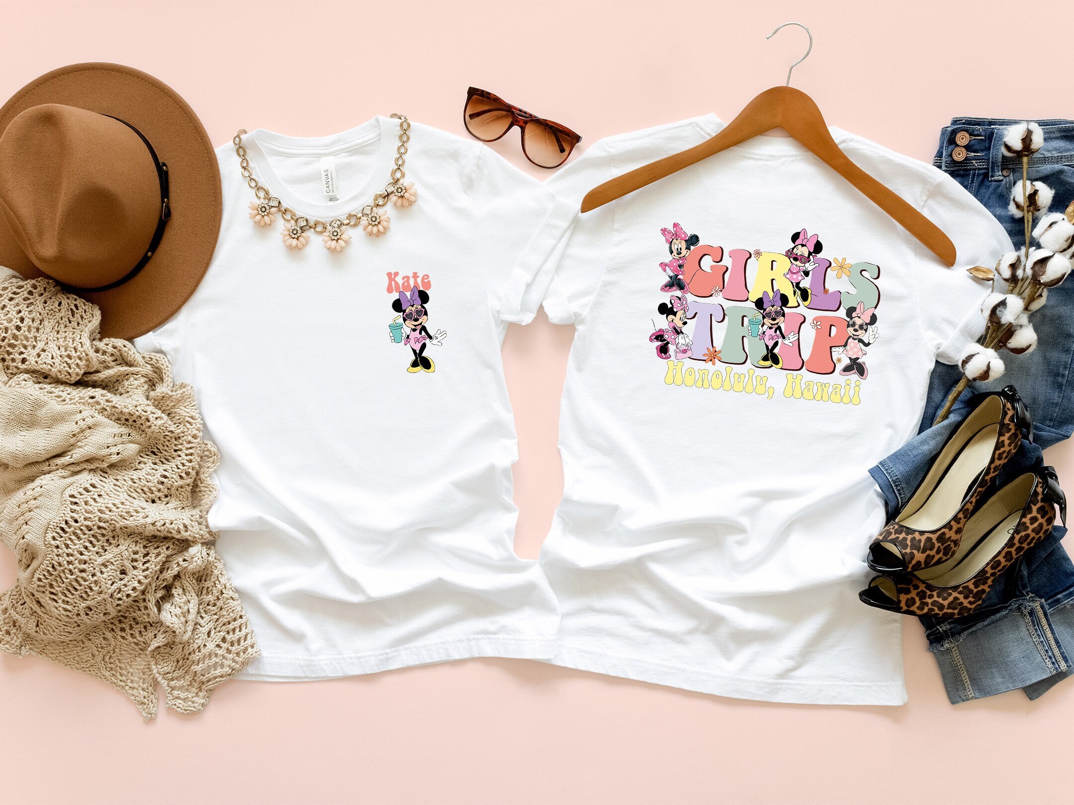 Minnie Girls Trip Custom Summer Shirt, Summer Disney Girls Cruise 2024 T-shirt, Disney Besties Shirt,Disney Summer Shirt