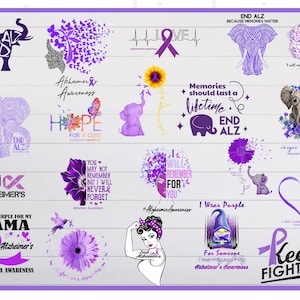 32 Alzheimer&#39;s Awareness png | Awareness Purple | I will remember for you png | Memories Matters | Alzheimers Awareness png