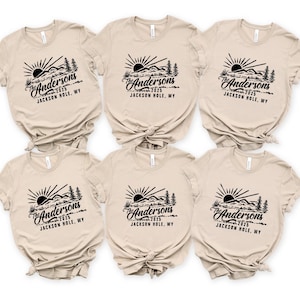 Custom Mountain Vacation Shirt, Personalized Family Shirt, Family Camping Shirt, Custom Family Vacation Shirts, Family Vacation Shirt