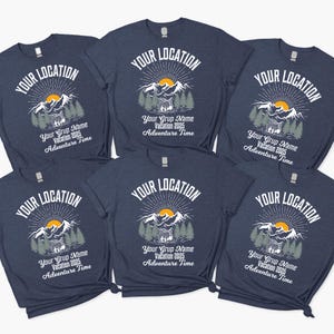 Personalized Mountain Vacation Shirt: Custom Family Camping Trip