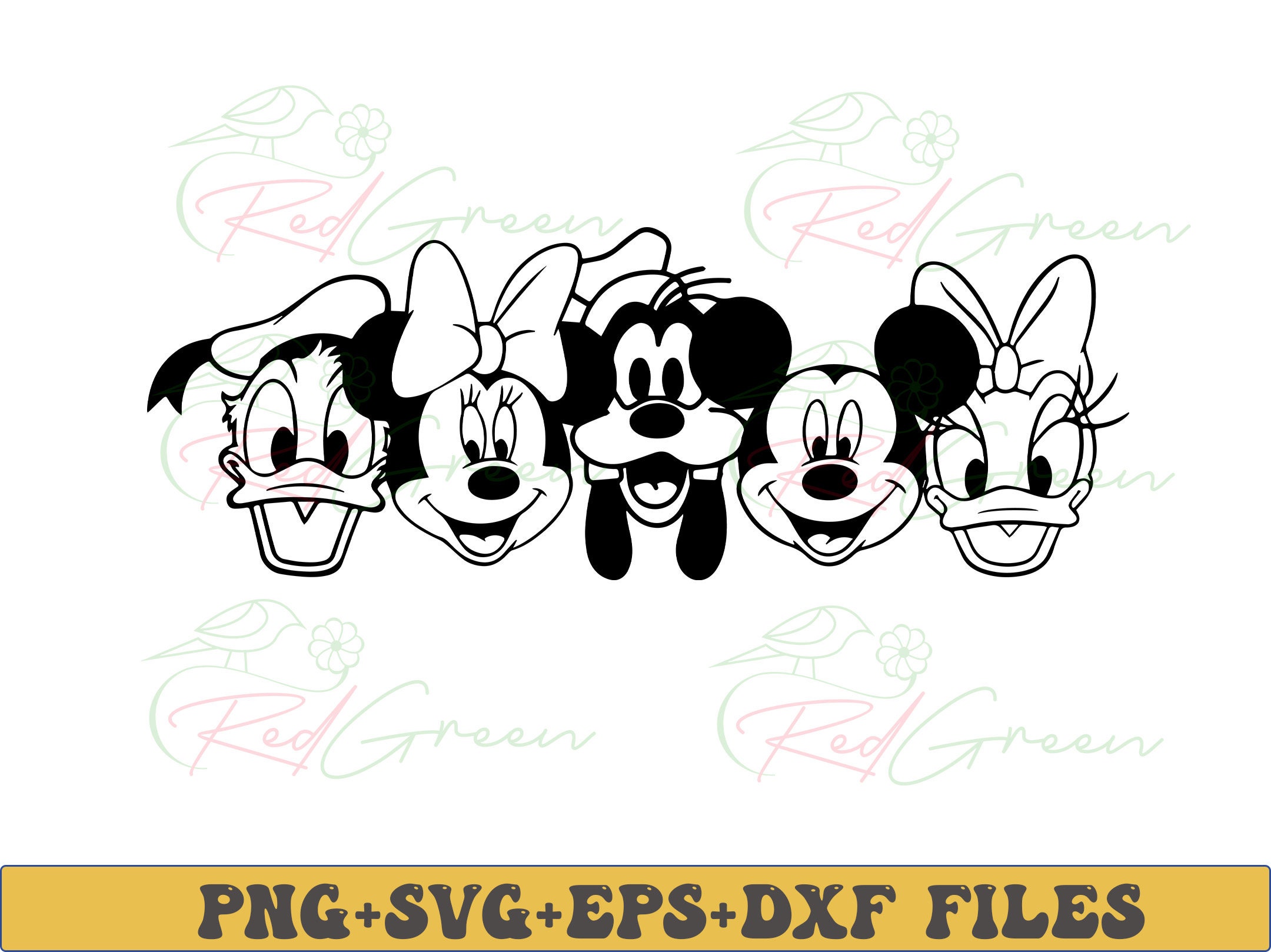 Mickey Minnie Oracal 651 Permanent Vinyl Mouse Pattern HTV Transfer Tape  Provided Cricut Silhouette Cameo Works W All Cutters FREE SHIPPING 
