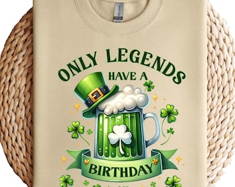 St. Patrick's Day Birthday Shirt: Lucky Legend Shamrock Tee
