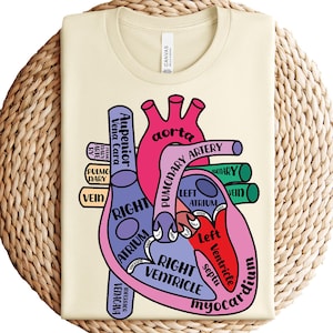 Heart Anatomy Sweatshirt, Cardiac Nursing Gift, Nursing School Shirt, Medical School Student Shirt, Cardiologist Anatomical Heart Shirt