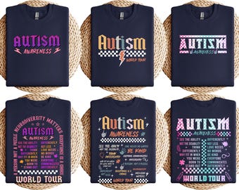 Autism World Tour Shirt,Autism Awareness Month Gift,Neurodiversity Sweater,Sped Teacher,Love Needs No Words,Choose To Be Kind, Autism Gifts