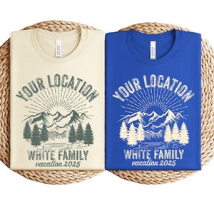 Matching Family Camping Trip Shirt, Custom Family Vacation Shirt, Personalized Family Mountain Vacation Shirt, Matching Family Trip Shirt