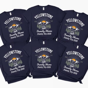 Custom Yellowstone Family Trip Shirt: National Park Group Vacation Sweatshirt image 5